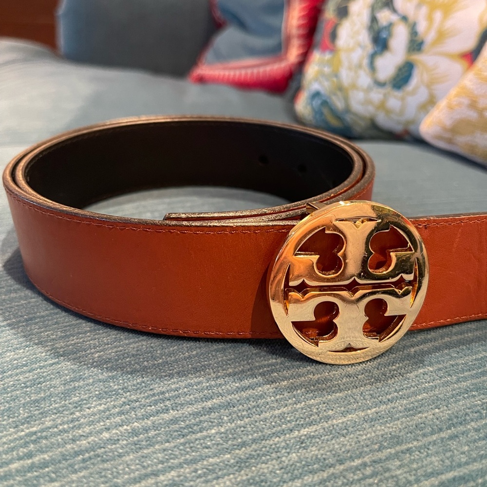 Tory Burch Miller Reversible belt - brown/black - small EUC!
